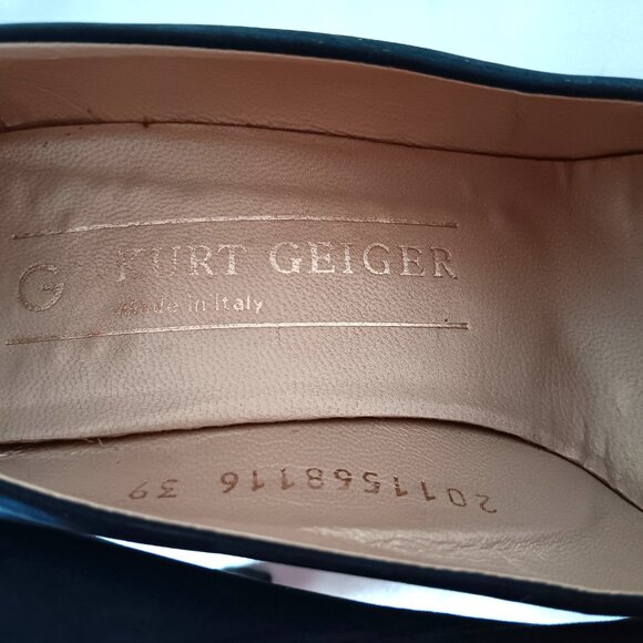 EUC ~ KURT GEIGER Baldini Gorgeous Navy Blue Suede Pumps ~ Size 9 - Picture 10 of 15